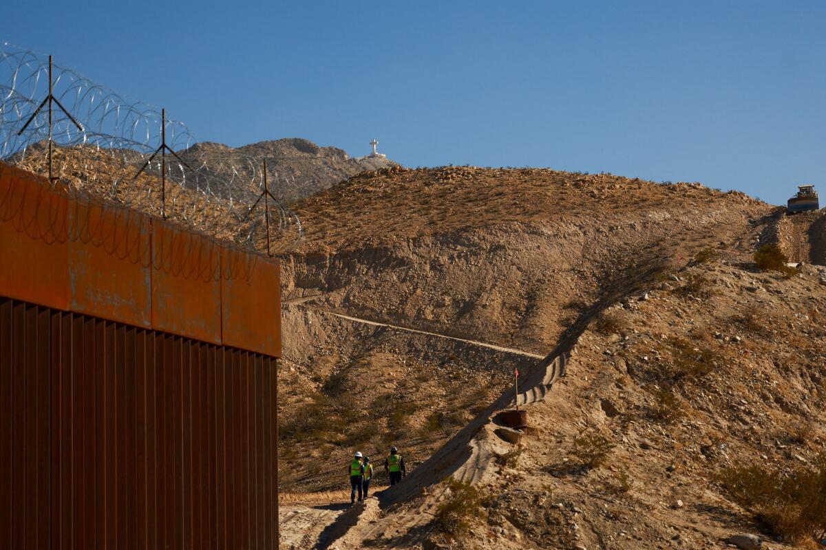 Construction of a new section of U.S-Mexico border wall in Sunland Park. Reuters