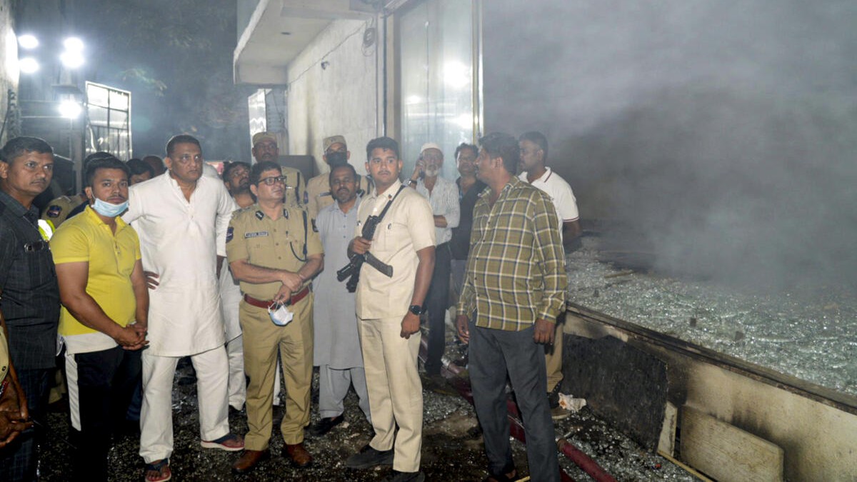 Rescue efforts continue after fire erupts in commercial building in Hyderabad