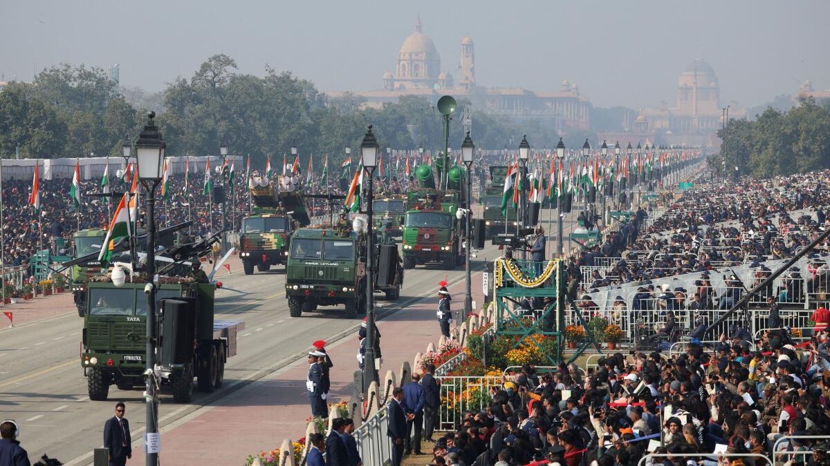 In Pics: India showcases military might on Kartavya Path at 77th Republic Day celebrations