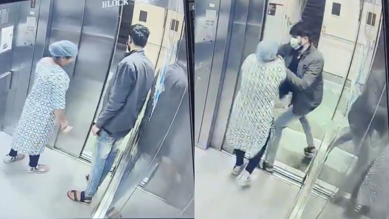 Watch | Woman employee's chain snatched inside lift at AIIMS Bhopal 