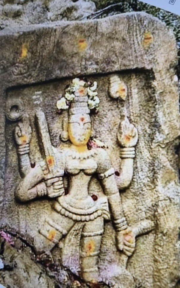 An idol of goddess Durga found at the Begur temple misinterpreted as the Ganga devi idol. Photo by special arrangement