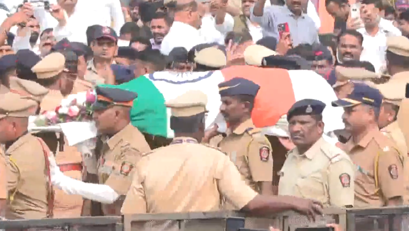 Ajit Pawar Funeral LIVE Updates | Mortal remains brought to Vidya Pratishthan ground for last rites