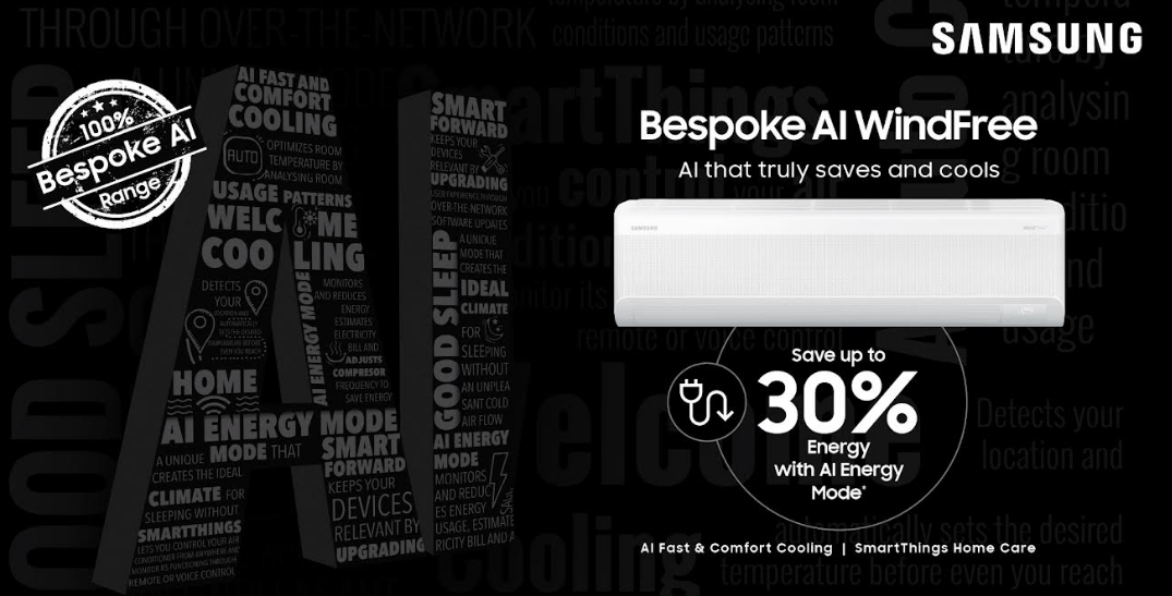 Samsung's new Bespoke AI WindFree Air Conditioners.