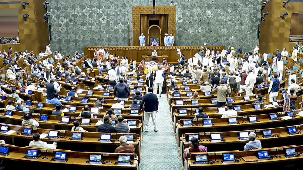 PM Modi skips Lok Sabha as Speaker cites threat from Congress; Motion of Thanks passed amid Opposition protest