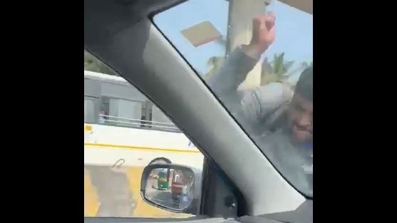 Watch: Biker threatens, damages car in road rage incident in Bengaluru