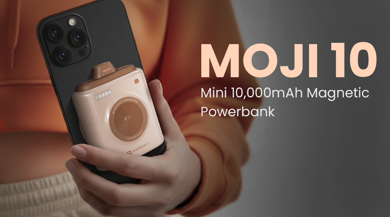 Portronics Moji 10, a mini Magnetic Power Bank.