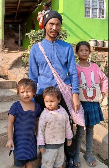 Augustine Sangma, a farmer, says his children struggle to sleep because of the contstant smoke