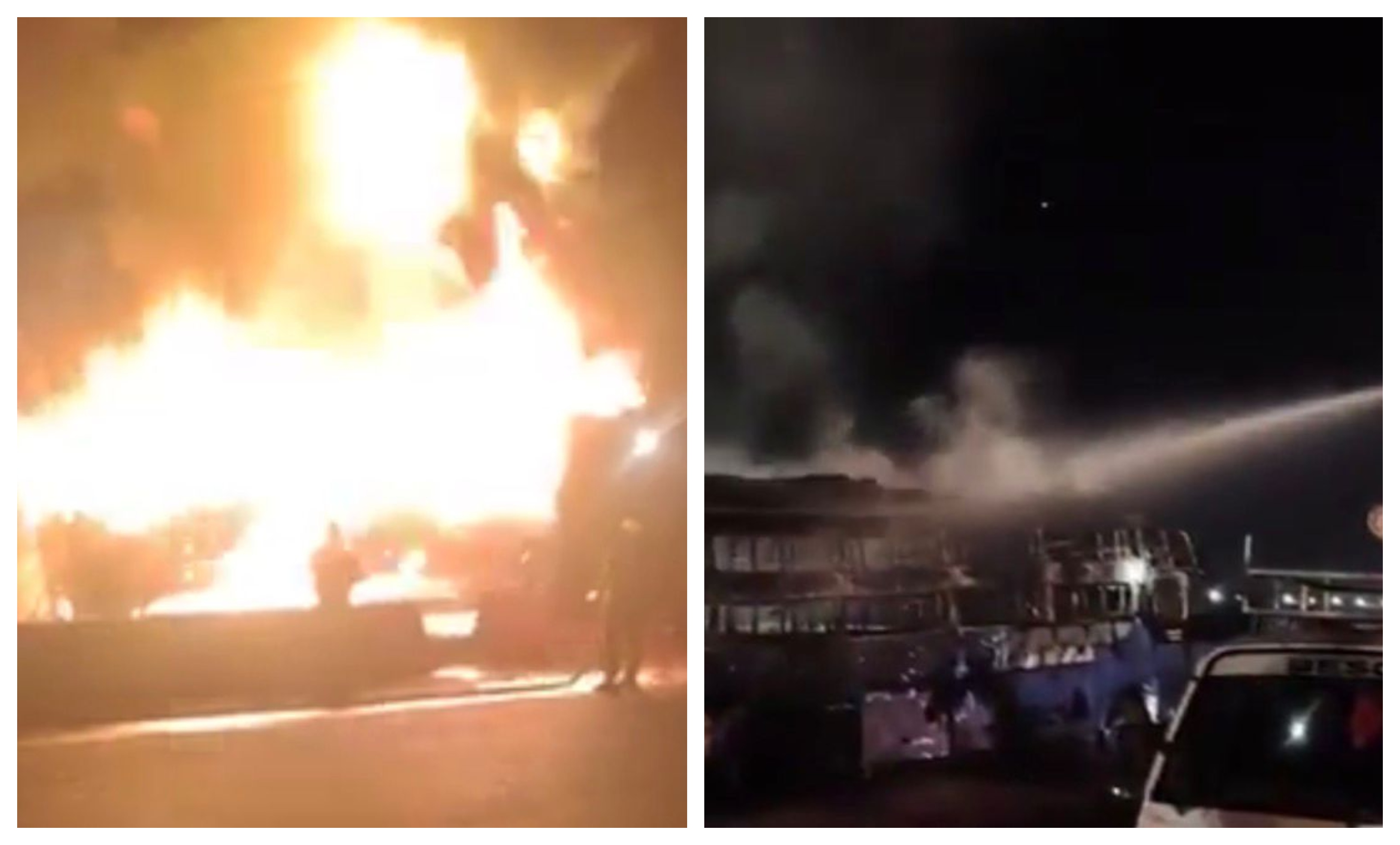 Thirty passengers escape unhurt as sleeper bus catches fire near Nelamangala on Bengaluru outskirts