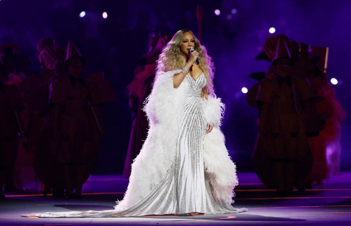 Singer Mariah Carey performs during the opening ceremony