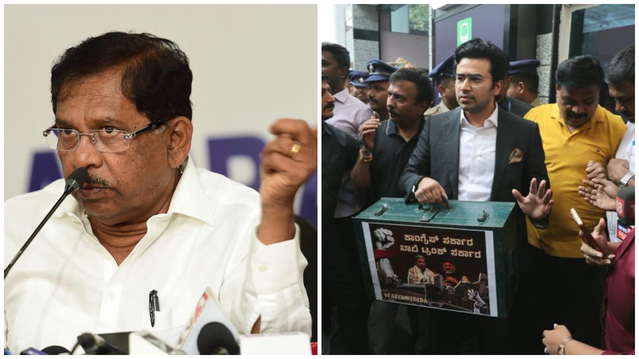 'Why one-upmanship going on?': G Parameshwara on Tejasvi Surya's detention, says 'asked him to protest at Freedom Park'