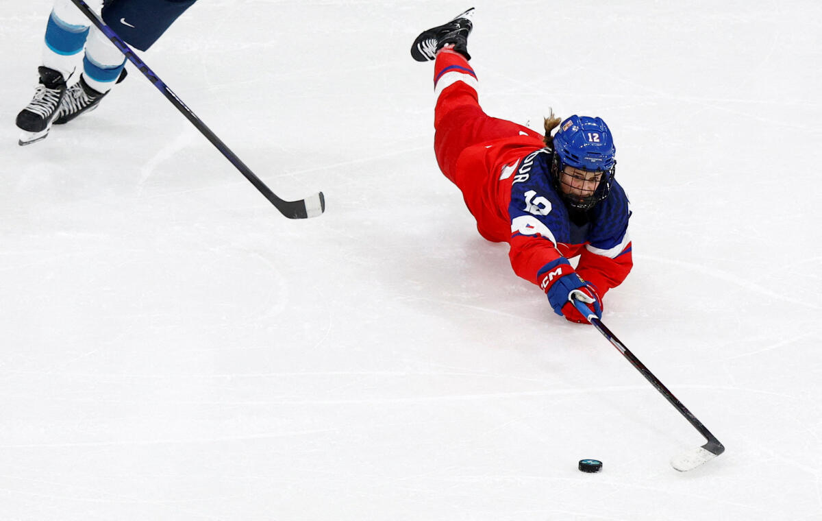 Klara Hymlarova of Czech Republic in action
