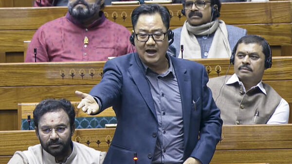 Kiren Rijiju slams Congress women MPs for protesting near PM Modi's seat in Lok Sabha