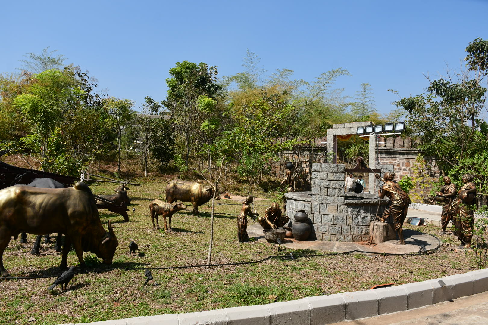 A model view of Sangolli where Rayanna was born and brought up. DH Photo/Eknath Agasimani