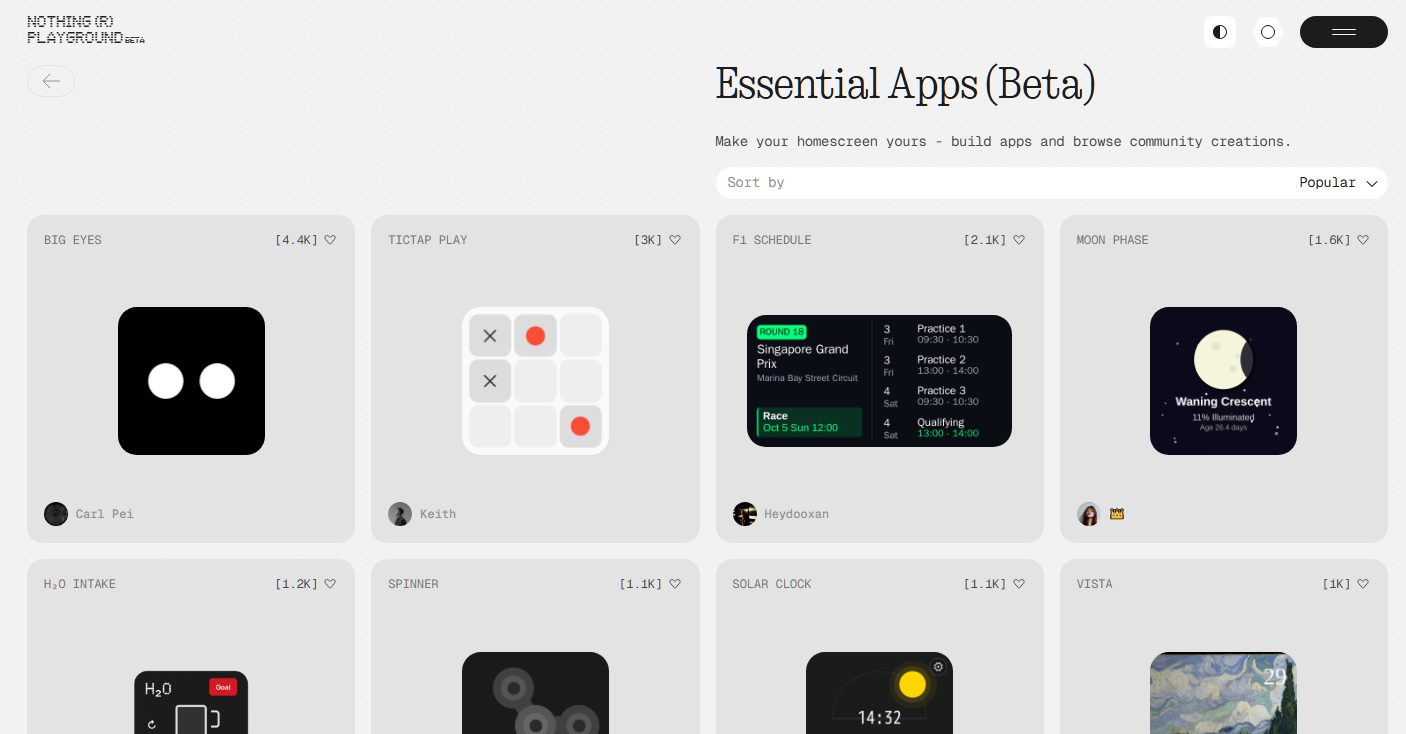 Essential platform beta now live on Nothing Playground.