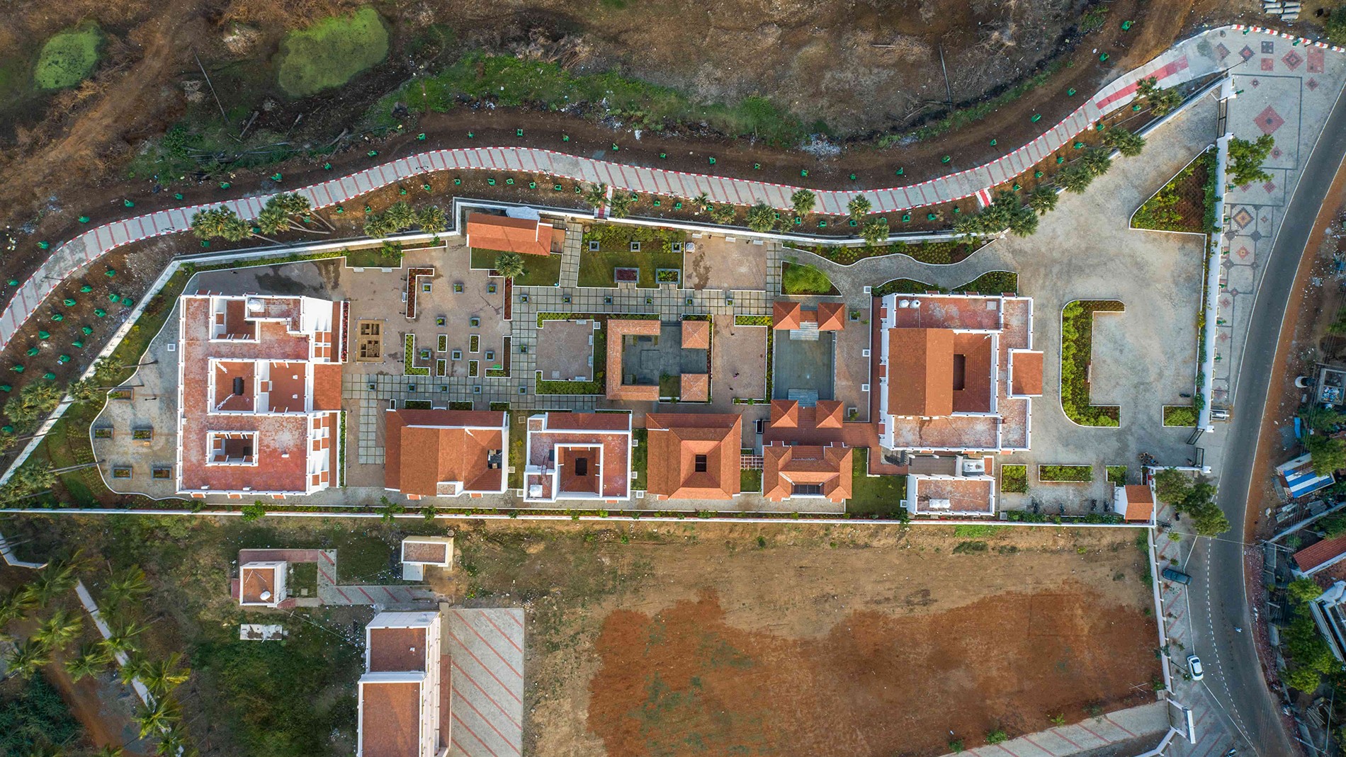 Bird's eye view of Keeladi museum. 
