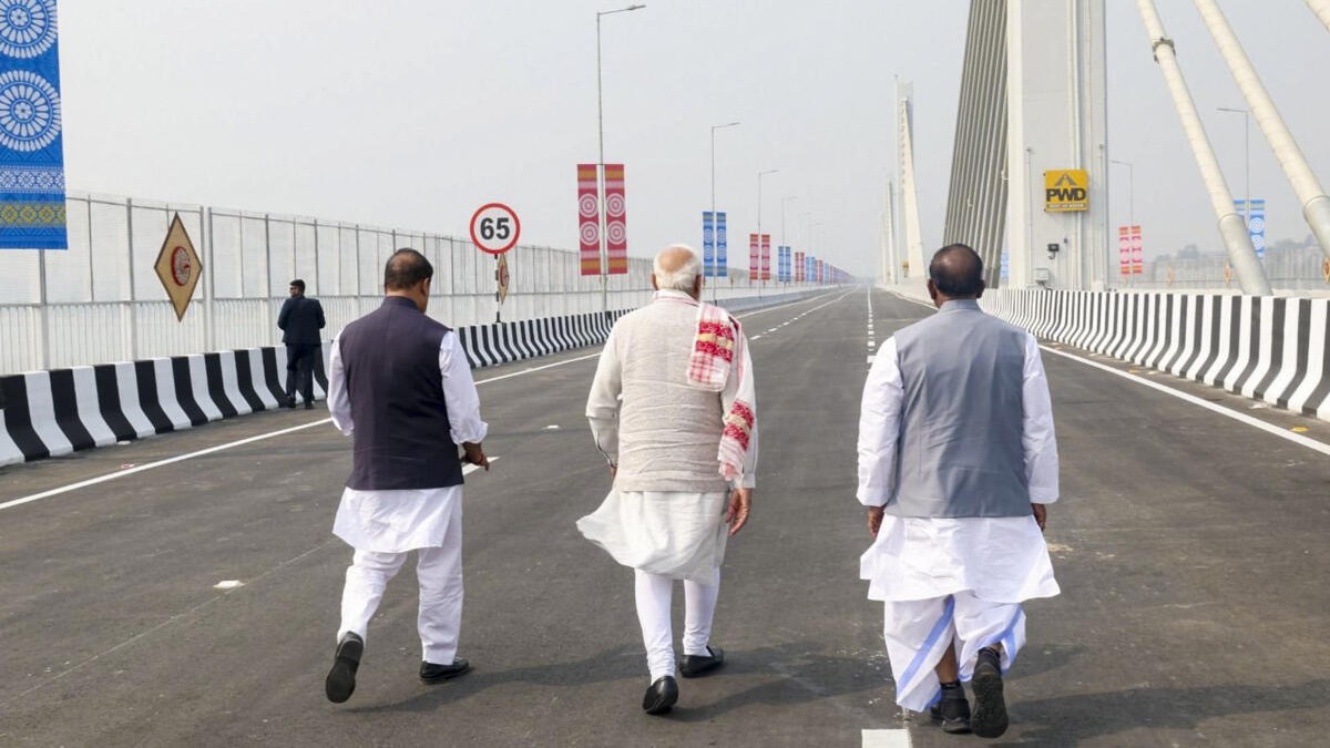 PM Modi inaugurates bridge on Brahmaputra; unveils IIM, data centre in Assam
