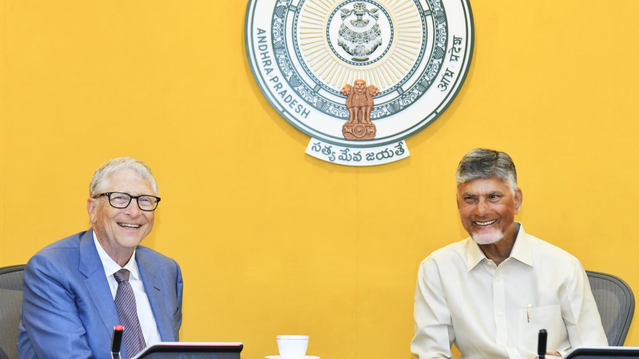 Bill Gates visits Amaravati, praises Andhra Pradesh’s real-time governance society