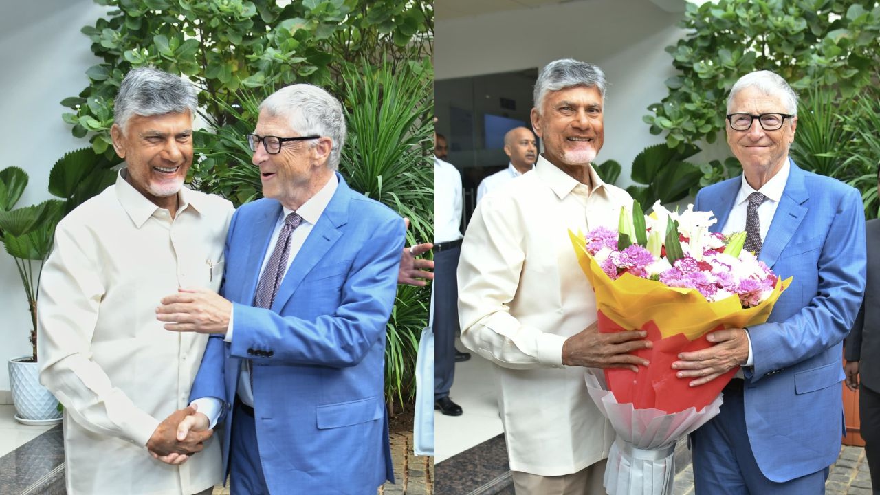 Andhra Pradesh CM Chandrababu Naidu, Bill Gates meet at state secretariat in Amaravati