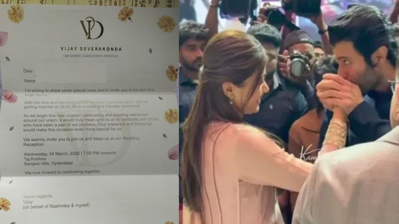 Rashmika Mandanna and Vijay Deverakonda to get married this month-end, wedding invite leaked online