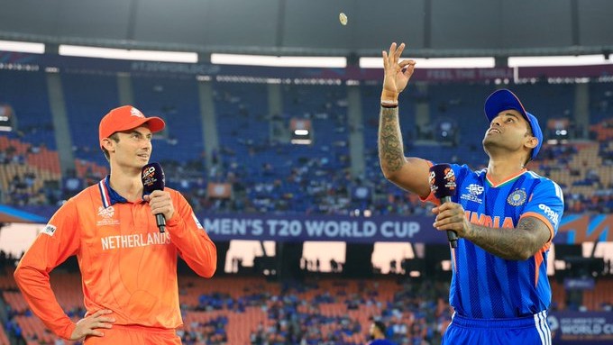 ICC T20 World Cup 2026 | Suryakumar Yadav opts to bat against the Netherlands, India make two changes