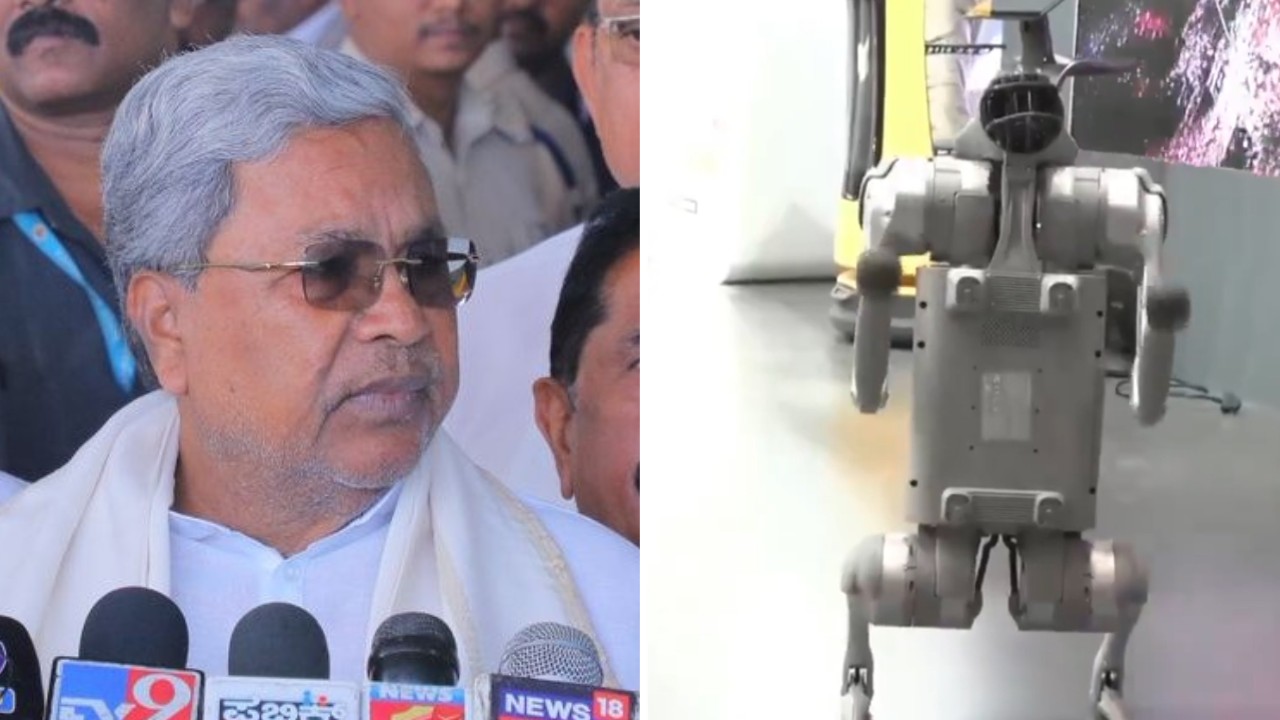 'Copied UPA schemes, now even technology is copy-paste': Siddaramaiah on Robodog row at AI summit