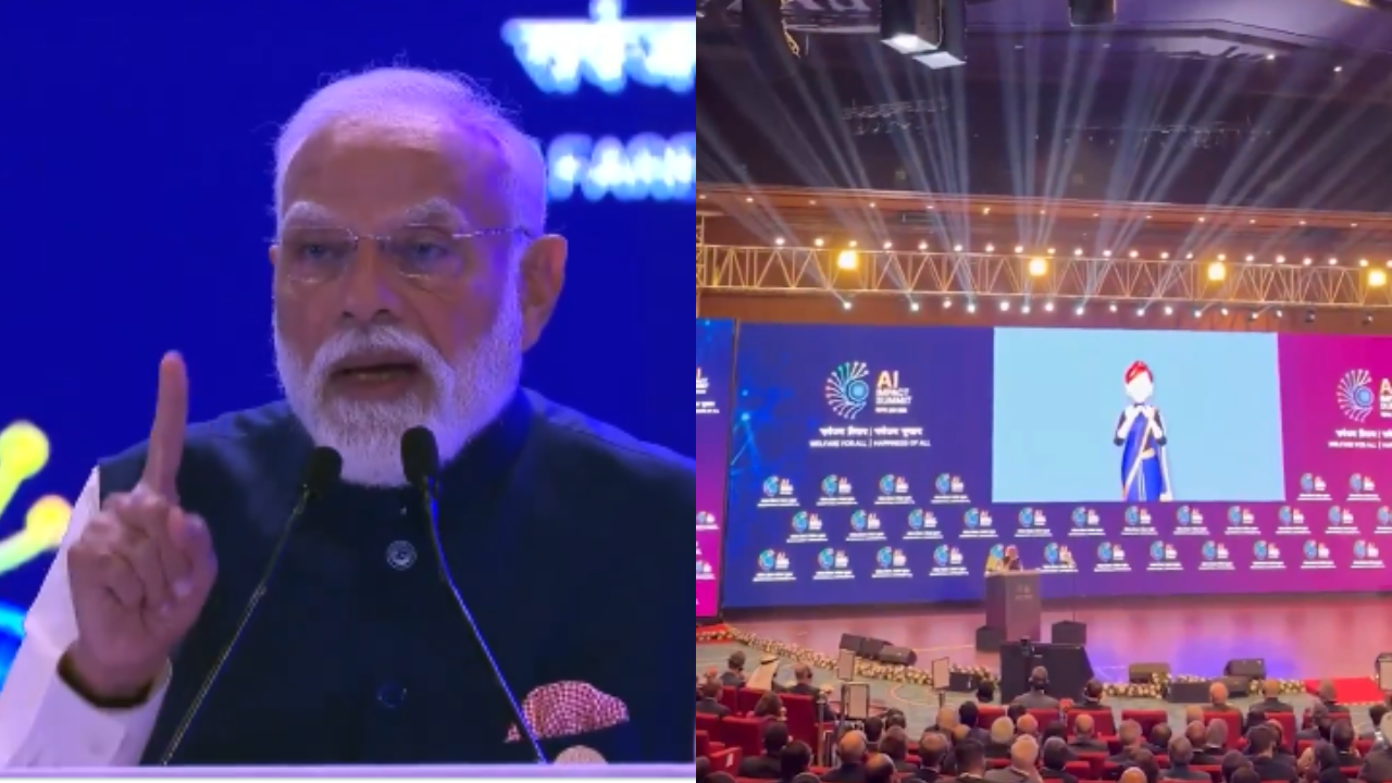 PM Modi's speech translated real time in sign language through AI technology at AI Summit