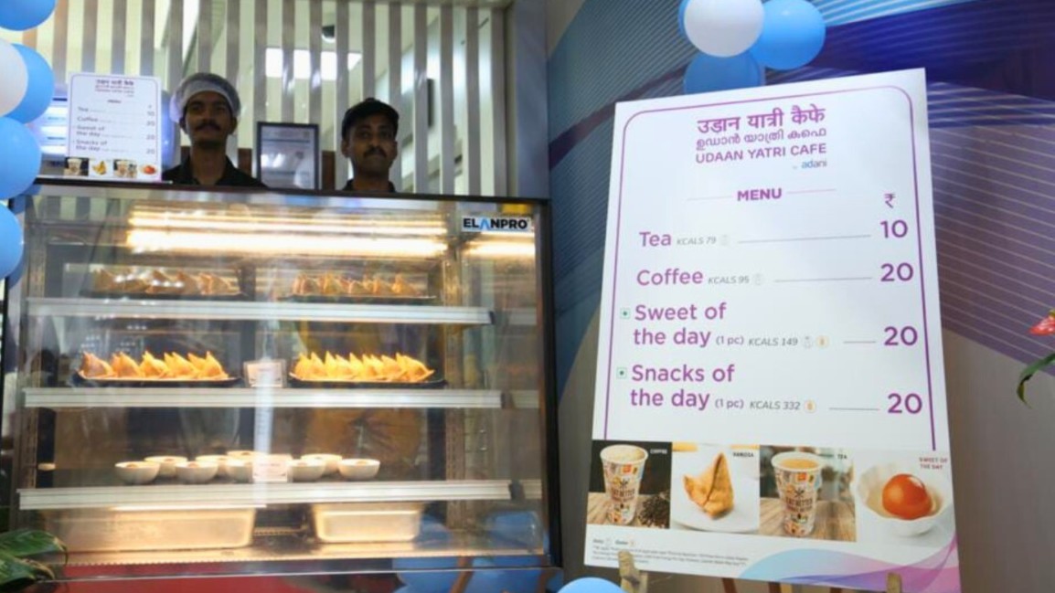 Udan Yatri Cafes open at Thiruvananthapuram airport, tea for Rs 10