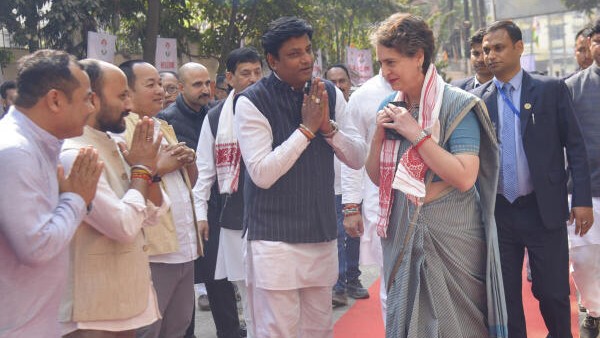 Priyanka Gandhi Vadra meets grassroots workers from poll-bound Assam