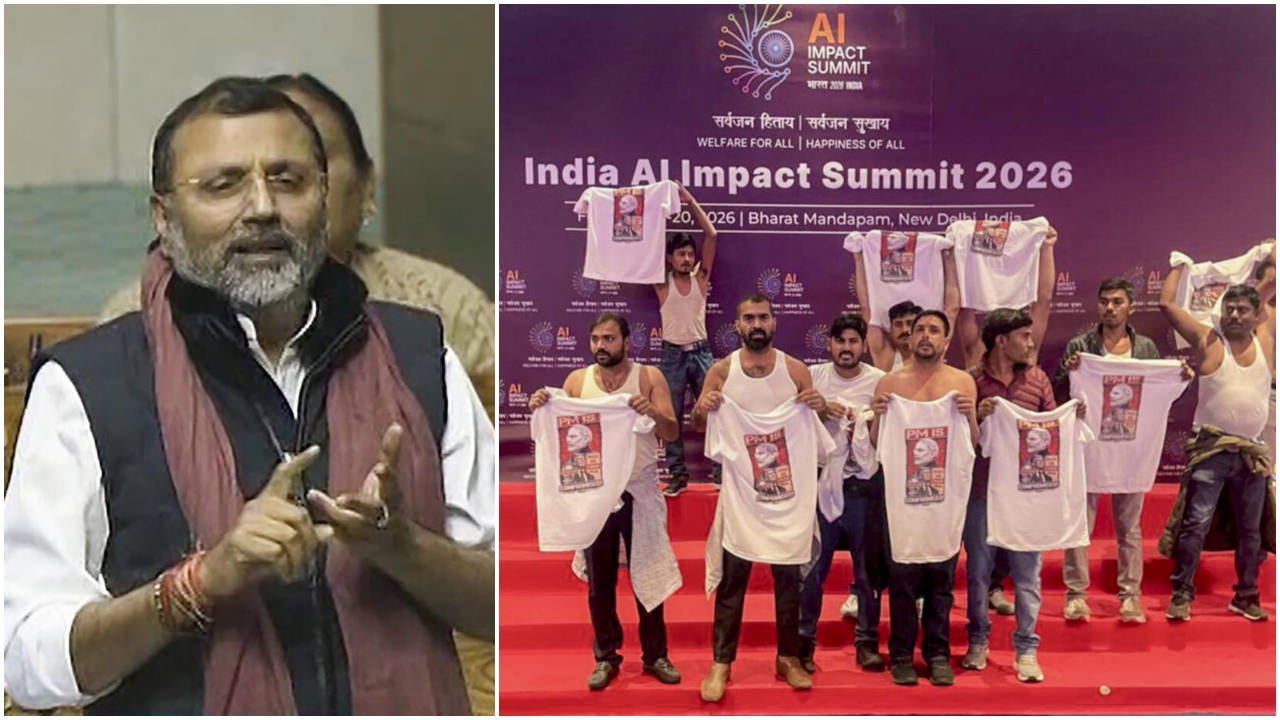 'Shirtless' protest at AI Summit | Parliamentary panel headed by BJP's Nishikant Dubey condemns Congress stir