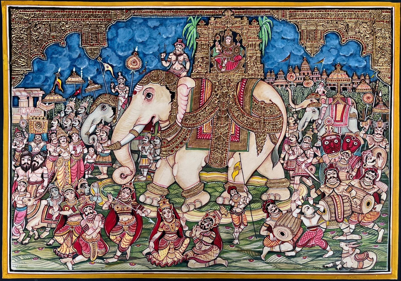 A traditional Mysore painting.