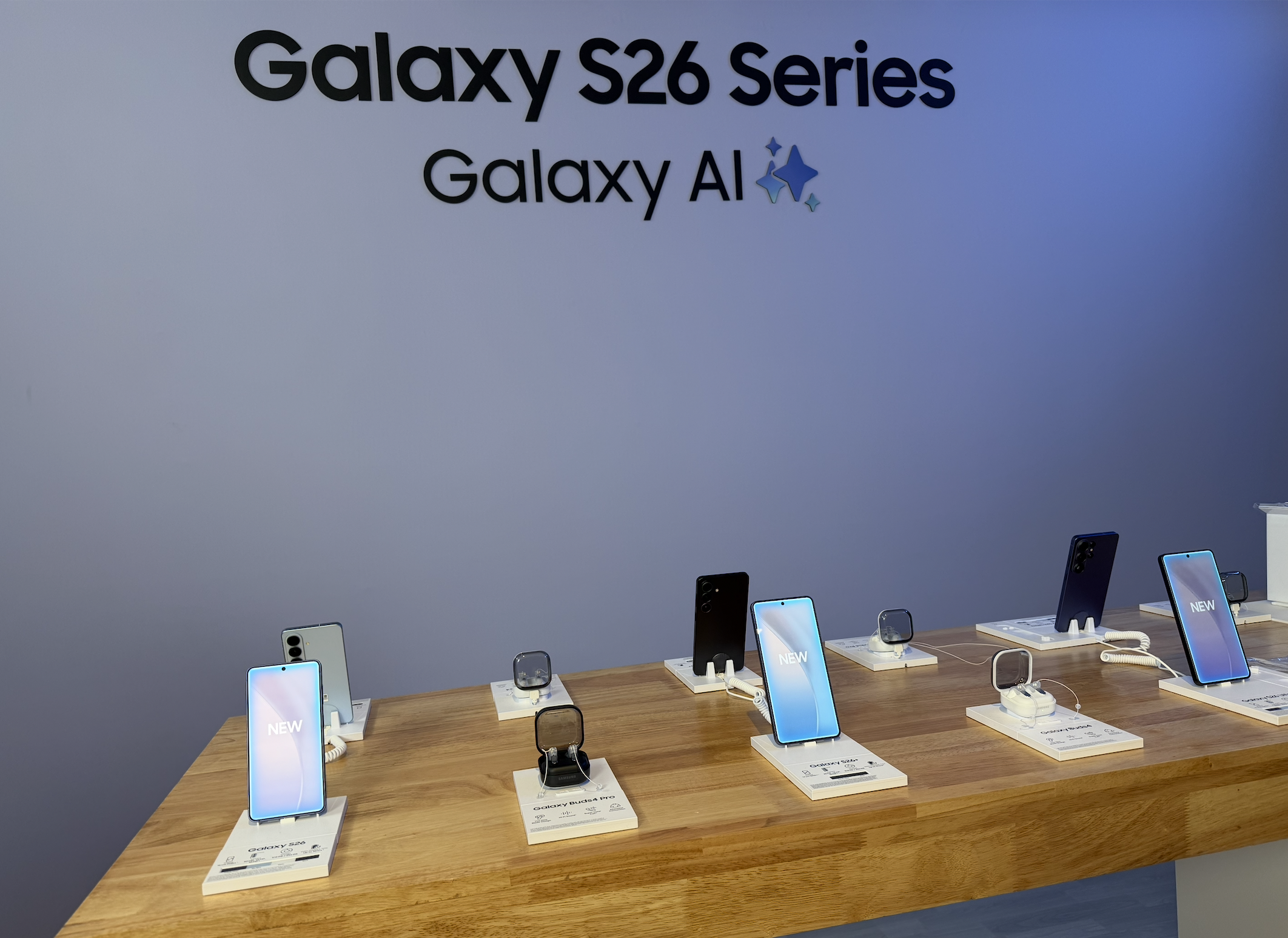 Samsung Galaxy S26 series with Galaxy Buds4 series.