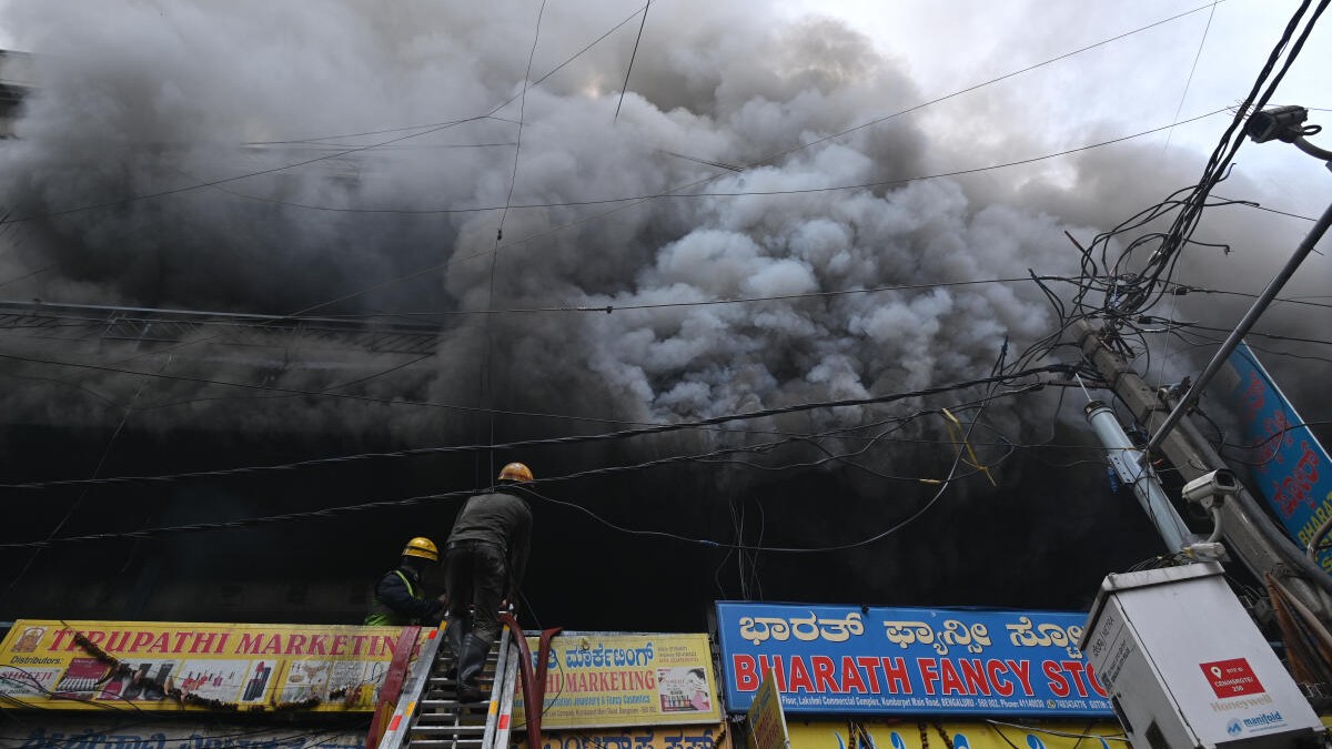 How the blaze at a fancy store raged on for hours and gutted 21 shops in Bengaluru's busy commercial hub