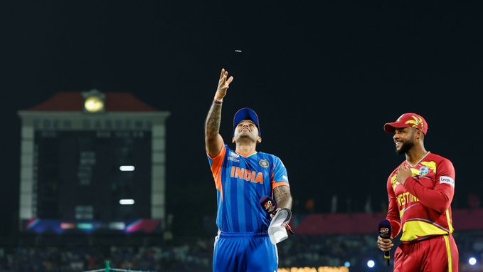 ICC T20 World Cup 2026 | India win toss and opt to bowl in must-win game against West Indies