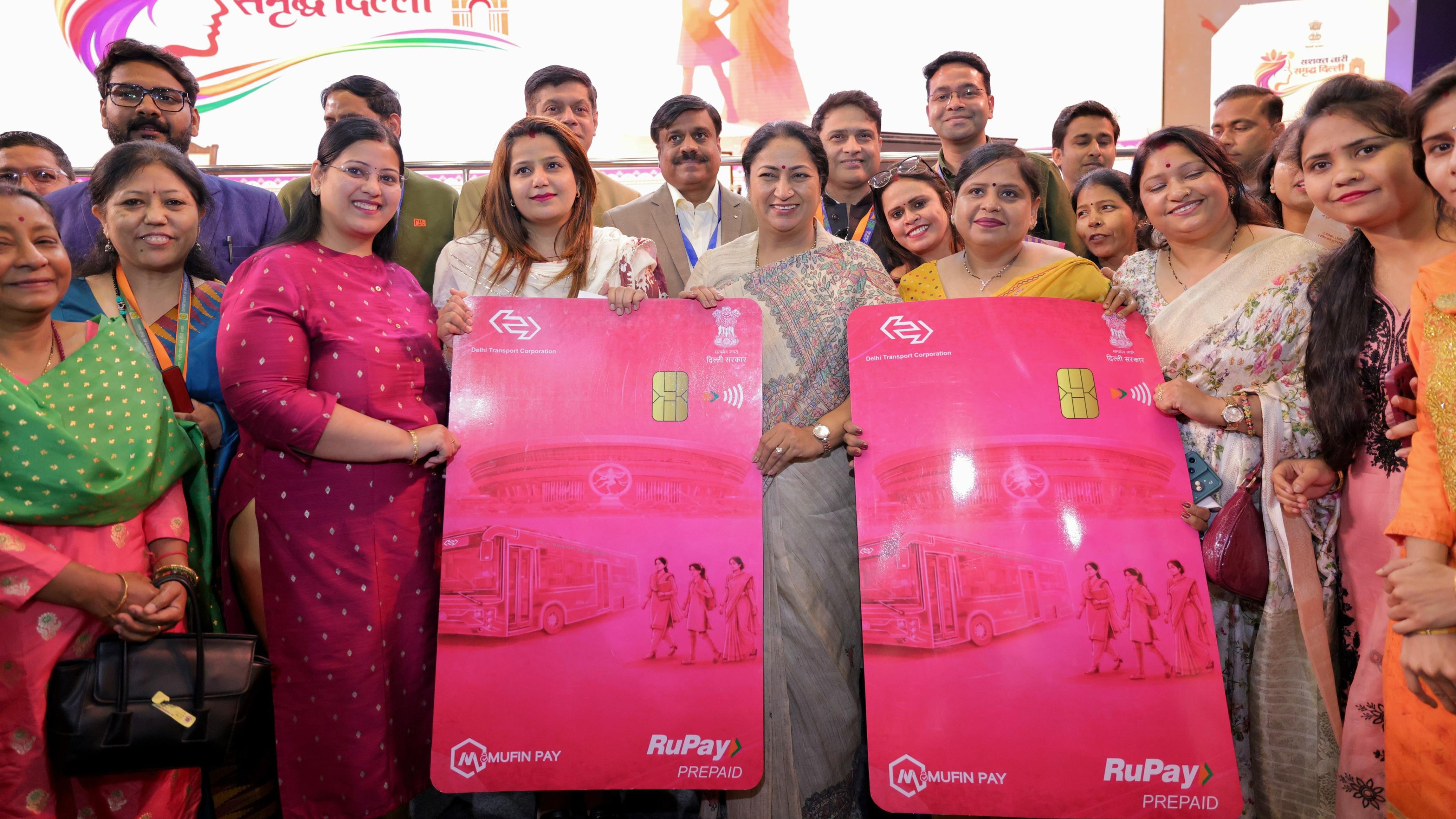 Delhi CM Rekha Gupta launches 'Pink Saheli Card' to provide free bus rides to women, transgenders