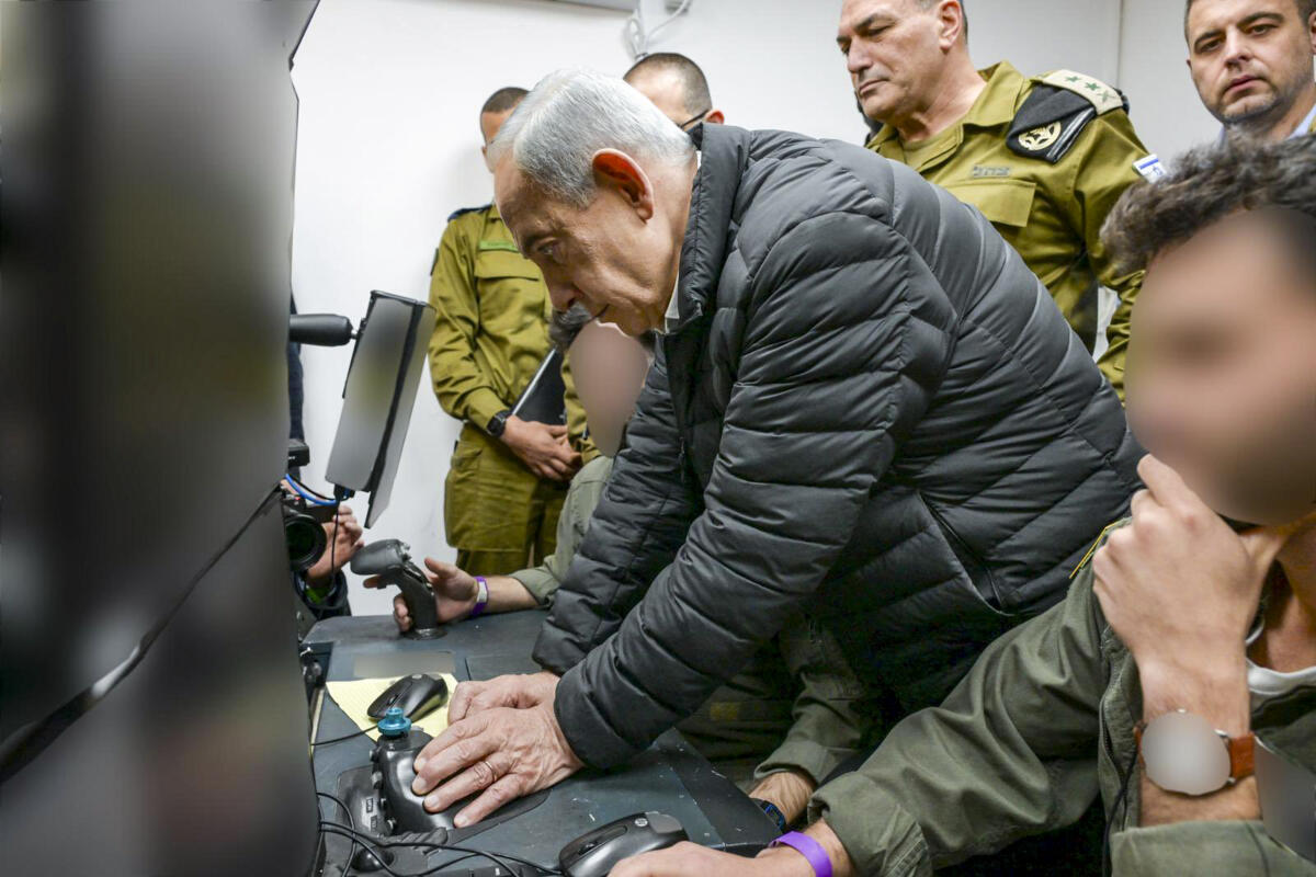 Benjamin Netanyahu visits the Palmachim Air Force Base. Credit: X/Netanyahu