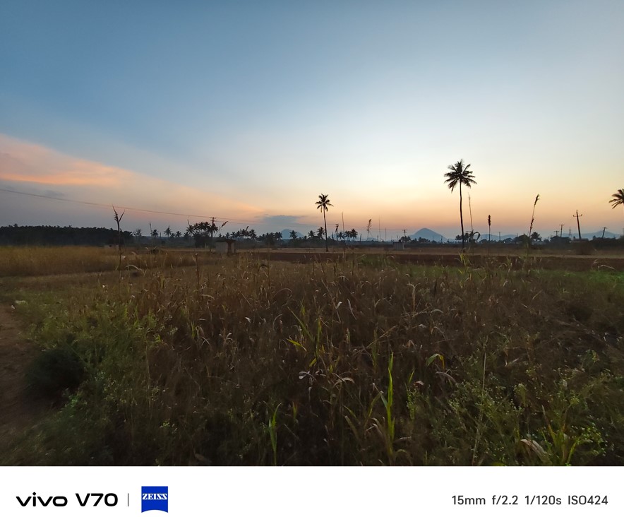 Vivo V70 5G's camera sample with ultra-wide angle mode.