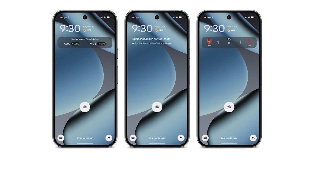 At a Glance feature.