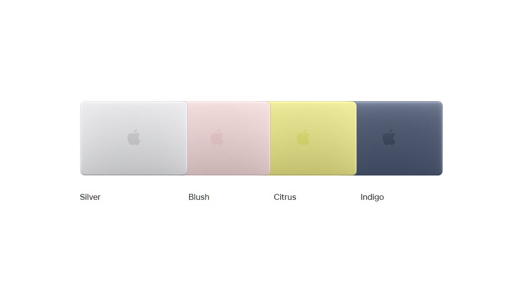 Apple MacBook Neo Colour options.