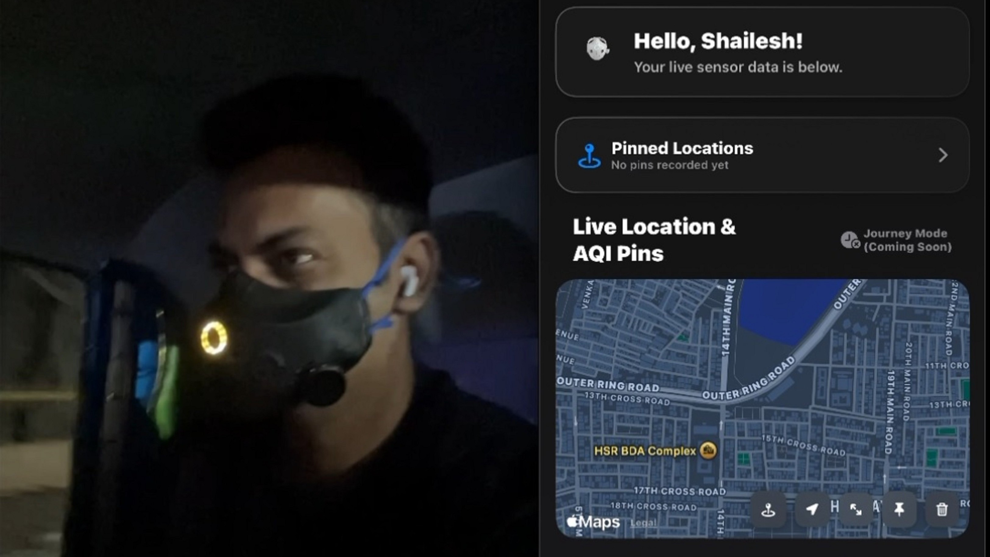 Bengaluru startup’s smart mask tracks AQI in real time