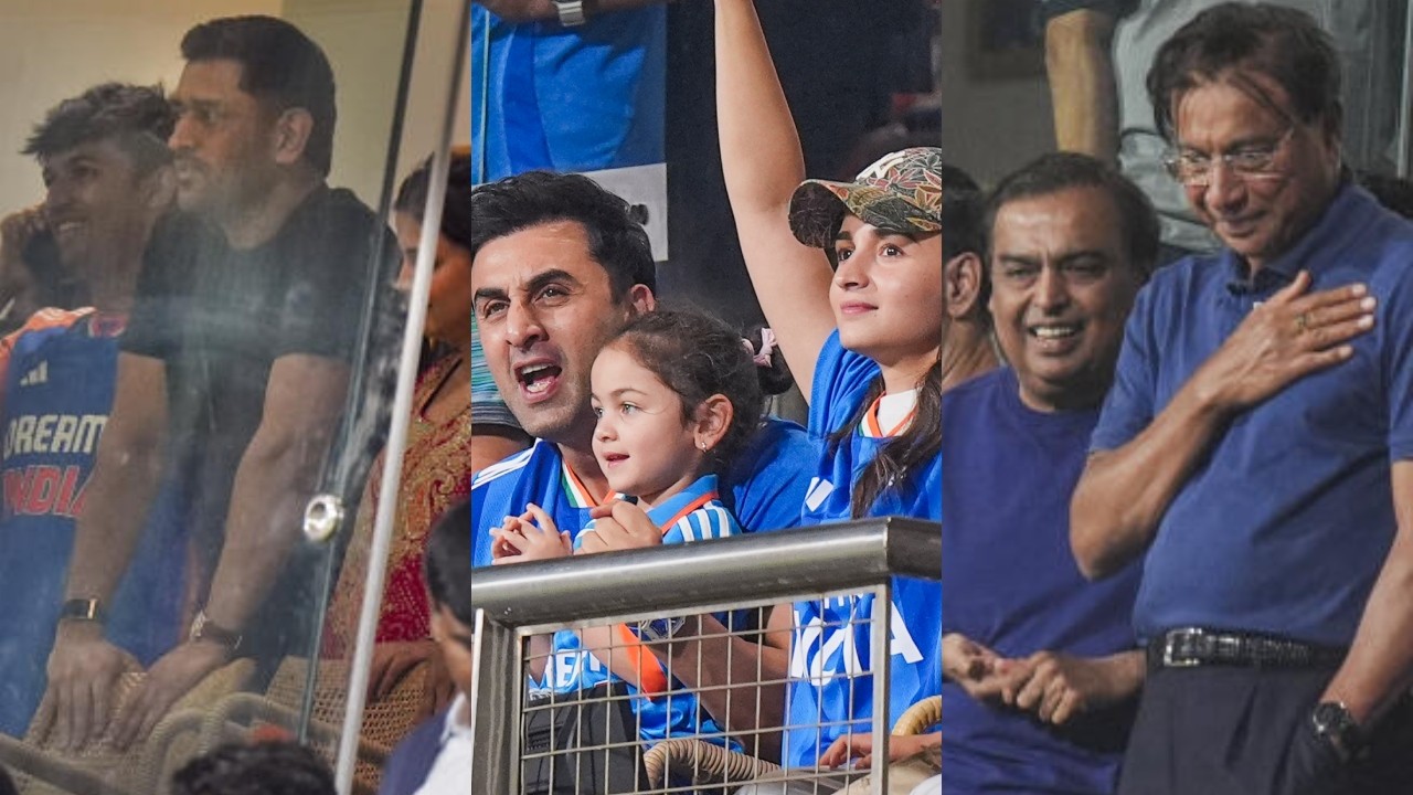 ICC T20 World Cup 2026: Celebrities turn up for India vs England semi-final at the Wankhede Stadium 