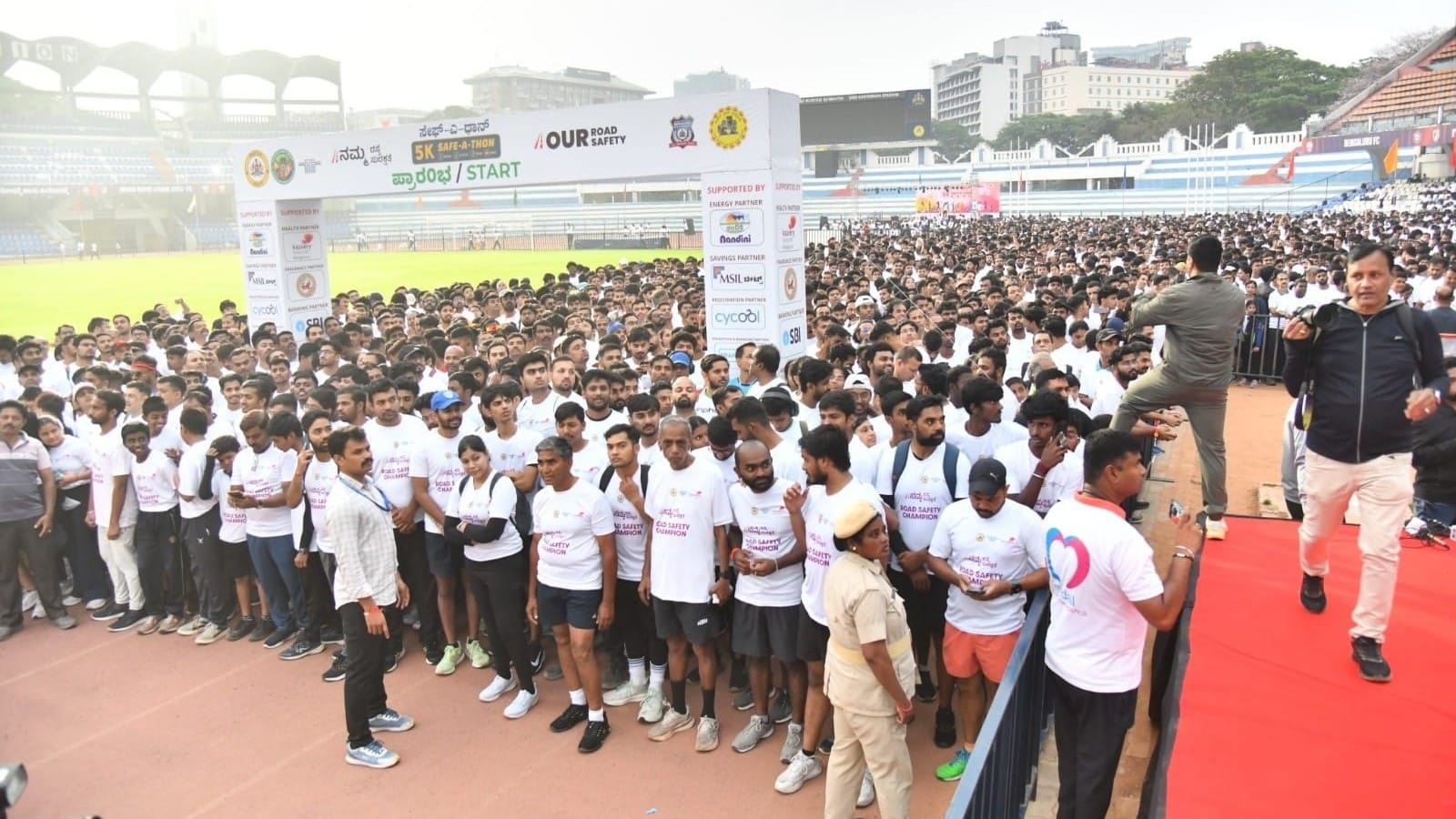 Transport dept organises 'Safe-A-Thon' to promote road safety in Bengaluru