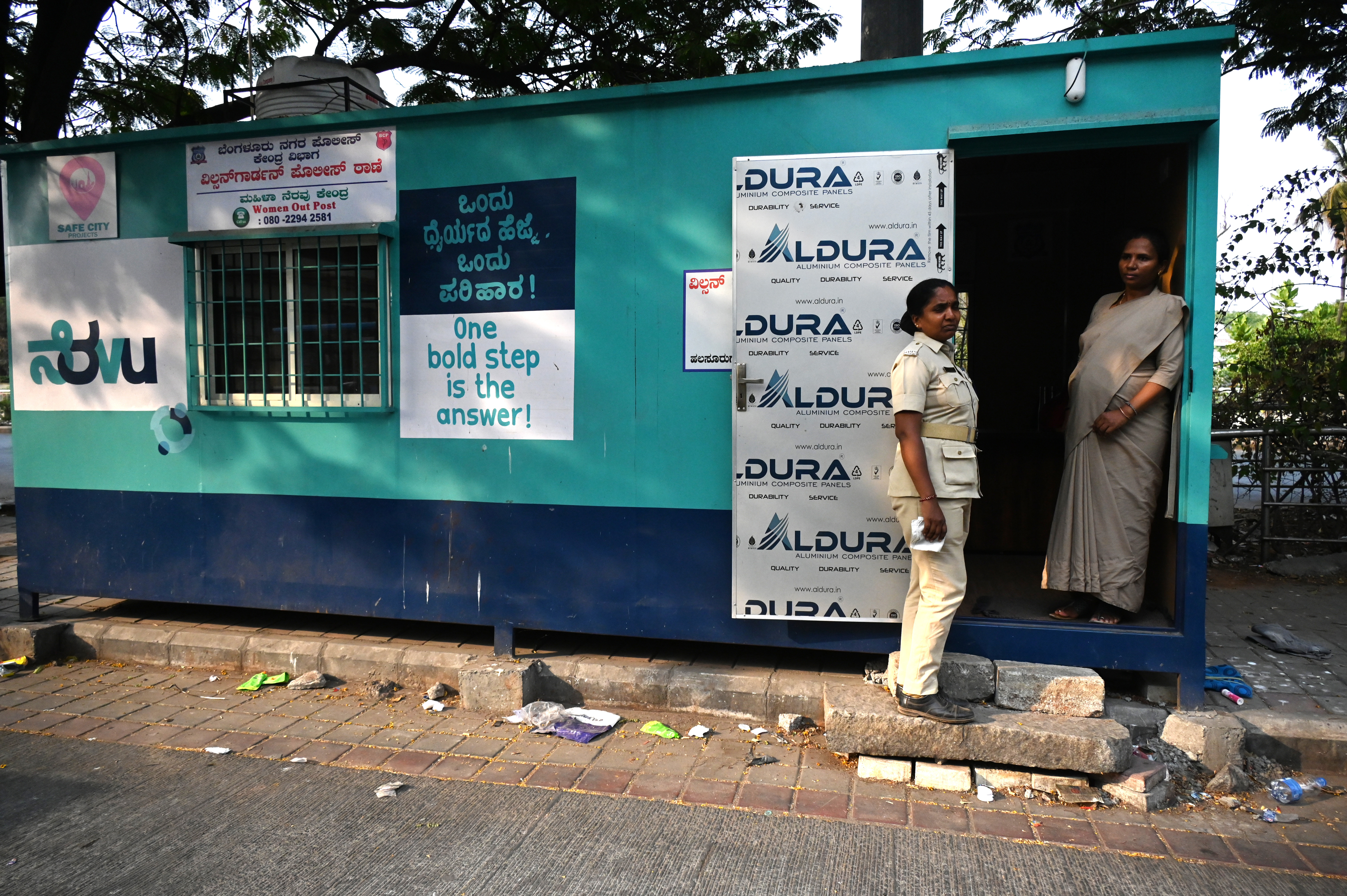 In November 2023 the police installed Neravu Kendras cabin-like structures equipped with a bed toilet first-aid kit and running water at 60 locations across the city. DH Photo/Kishore Kumar Bolar