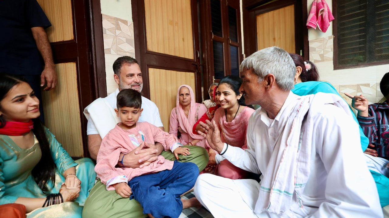 Rahul Gandhi attends wedding ceremony of farmer's daughter in Haryana's Sonipat