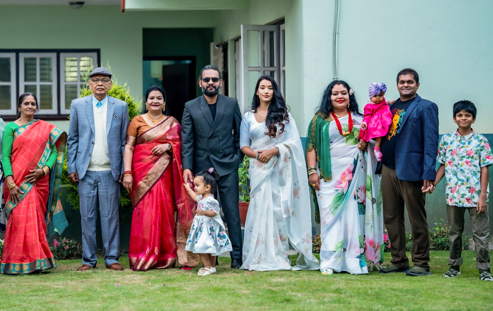 Balendra Shah with his family members. 