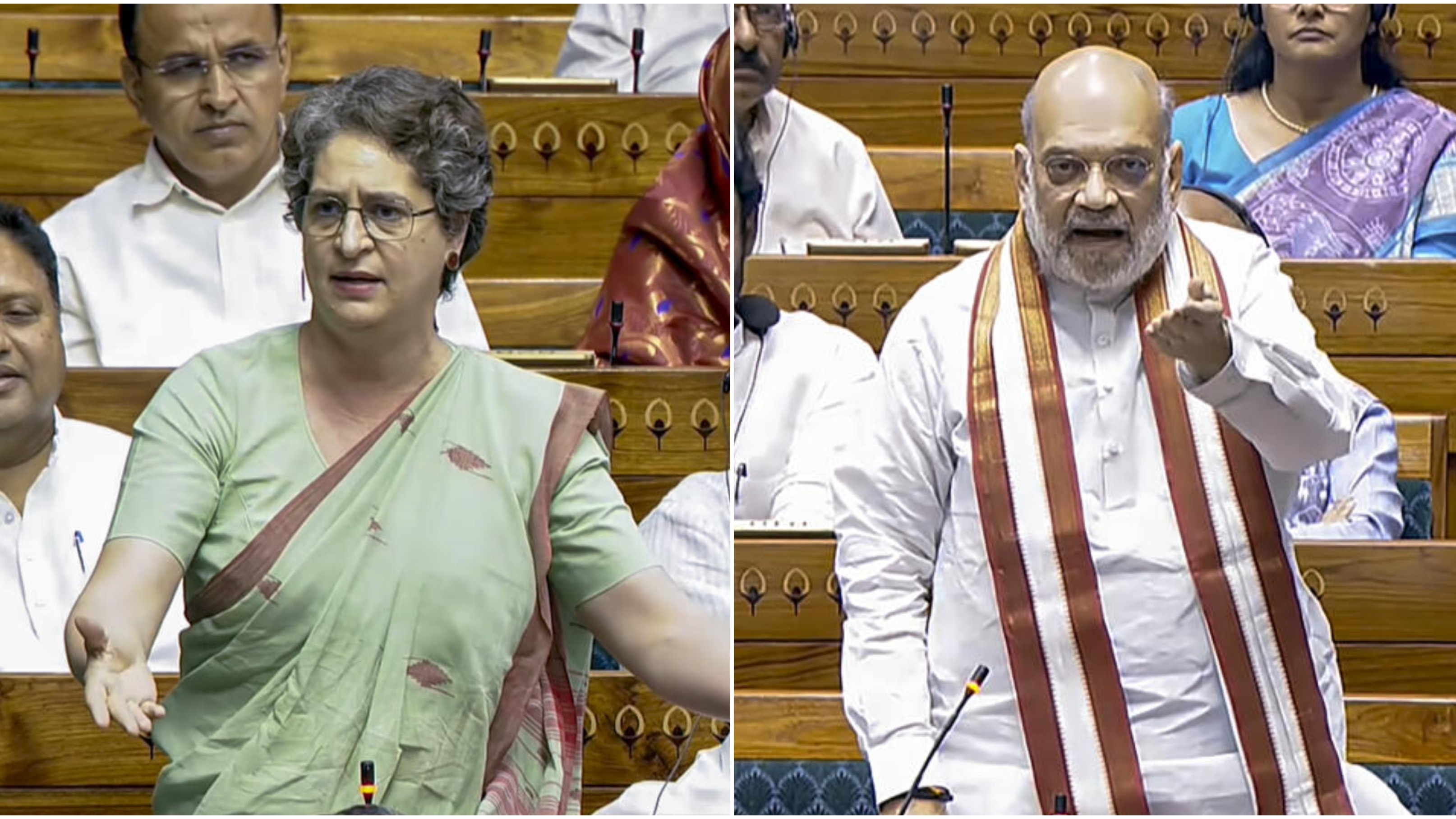 Priyanka Gandhi questions Lok Sabha chair on silence over Amit Shah's 'abusive' exchange