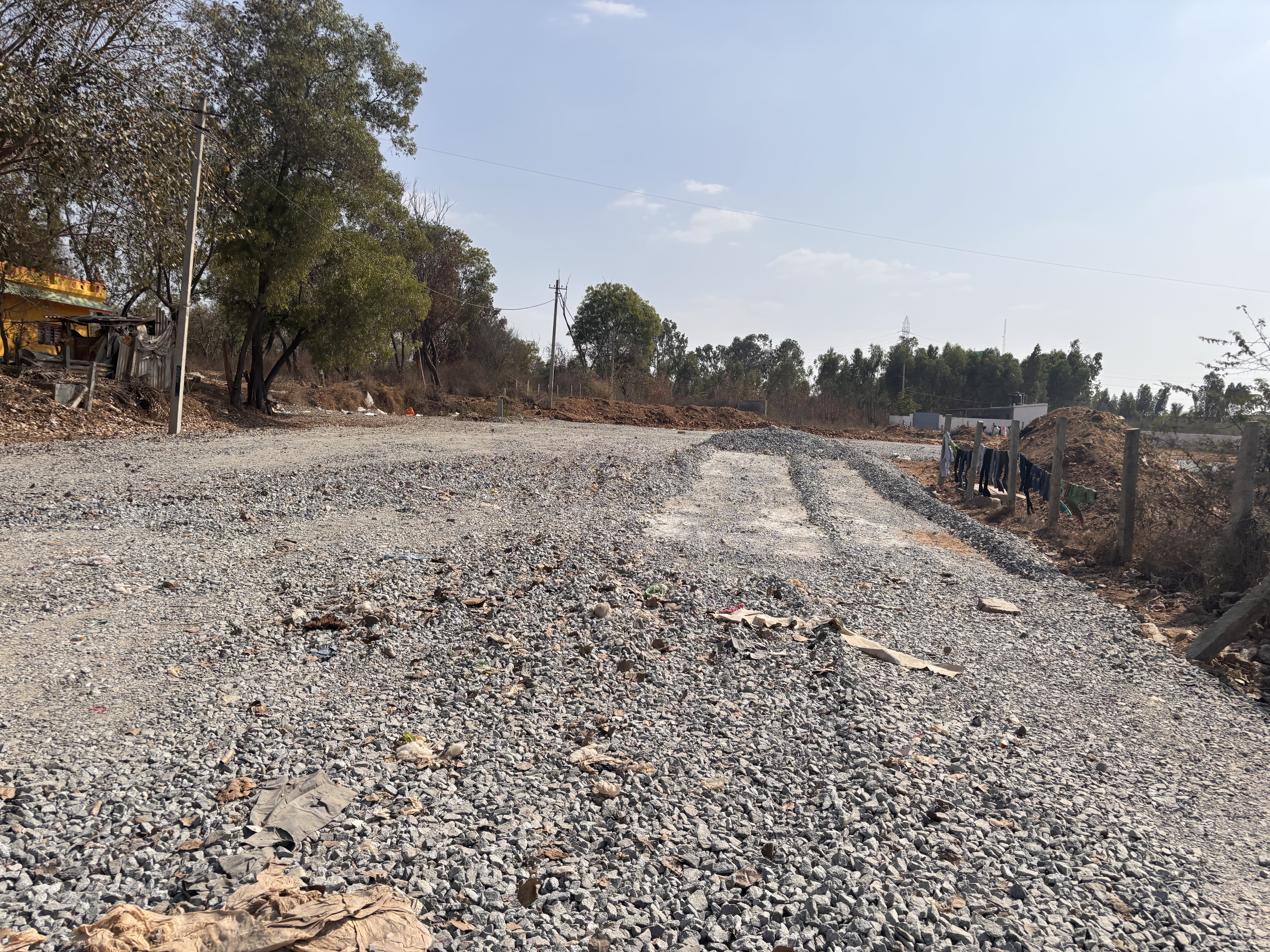 The 150-ft-wide road in Panathur comes to an abrupt end just before the forest land. DH PHOTO/Naveen Menezes   