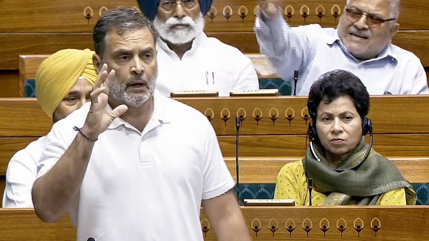 'I've found the puzzle of compromise':  Rahul Gandhi tears into Hardeep Puri before Speaker cuts short his speech 