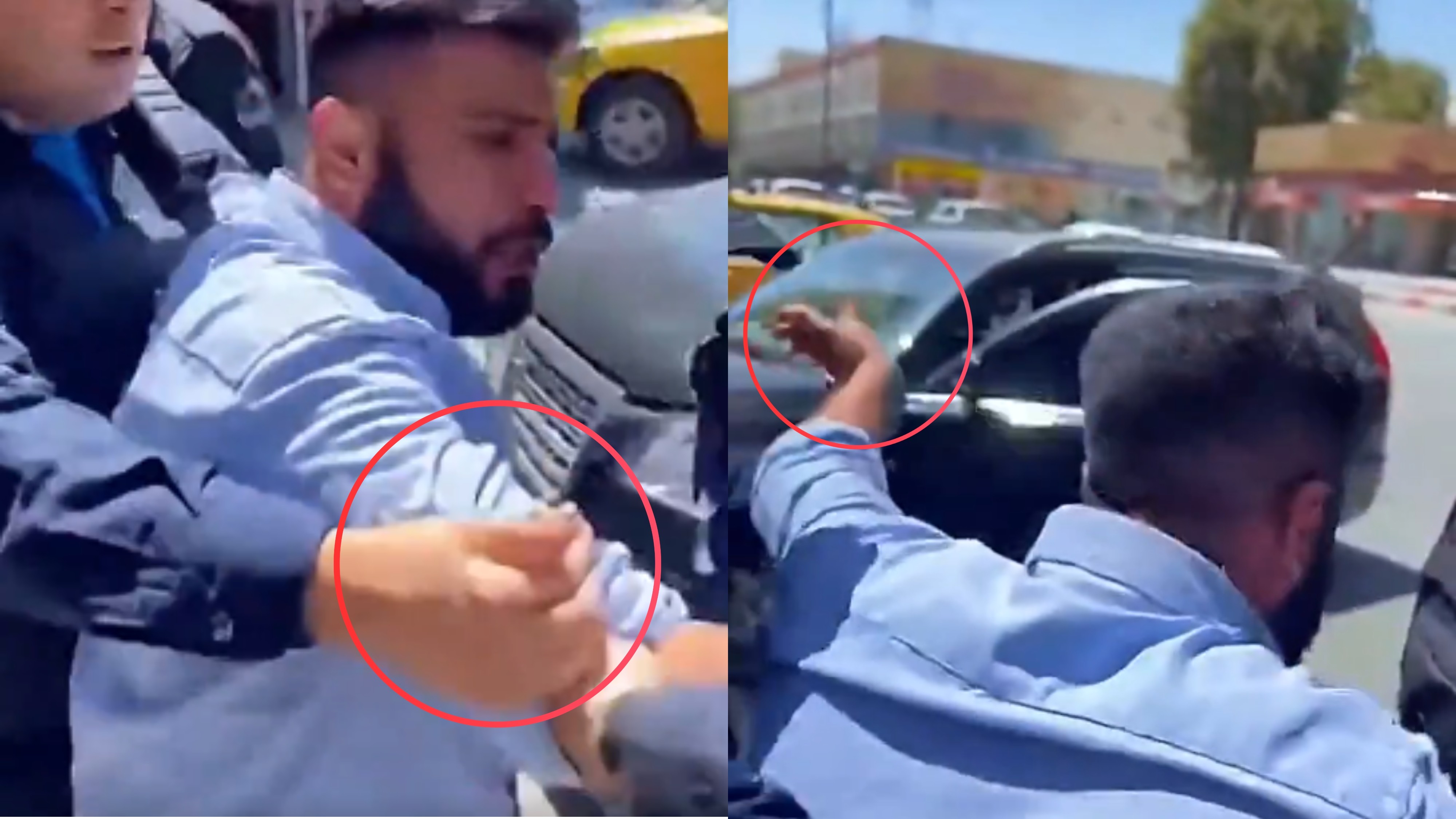 A screenshot of viral clip. 