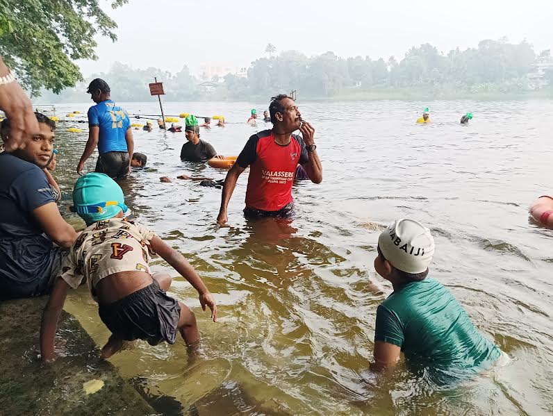 He has trained 16,000 people in the basics in 16 years and 4,000 of them have gone on to cross the Periyar diagonally.