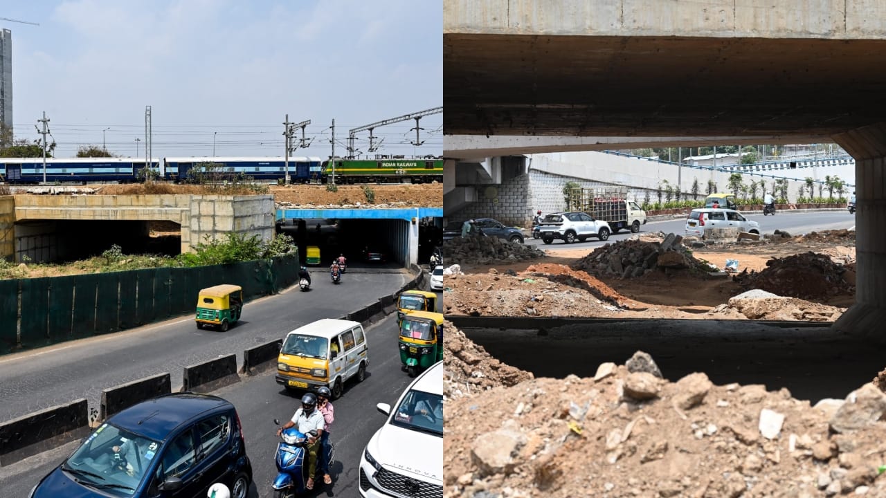 Work stalls on Okalipuram rail underpass in Bengaluru; debris, sewage pile up